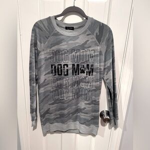 Camo dog mom tunic long sleeve top